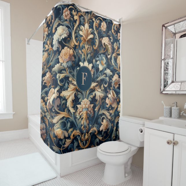 Navy blue floral (In Situ)