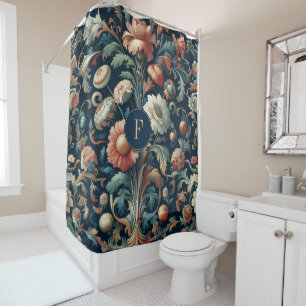 Navy blue floral