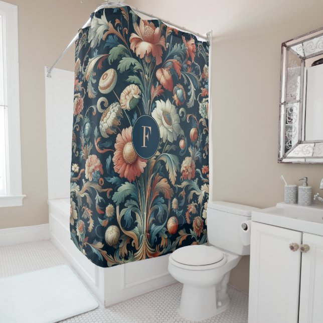 Navy blue floral (In Situ)