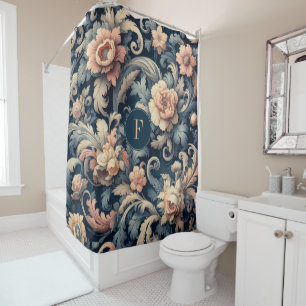 Navy blue floral