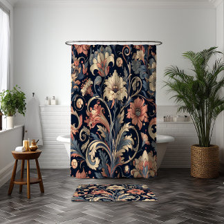 Navy blue floral