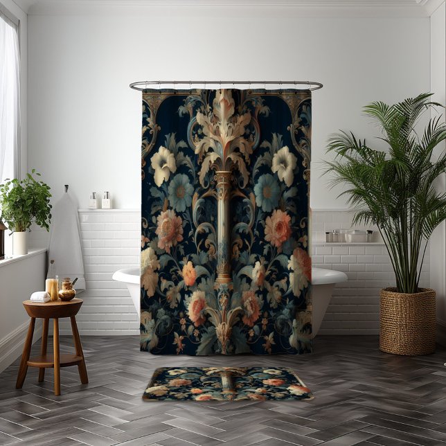 Navy blue floral (Creator Uploaded)