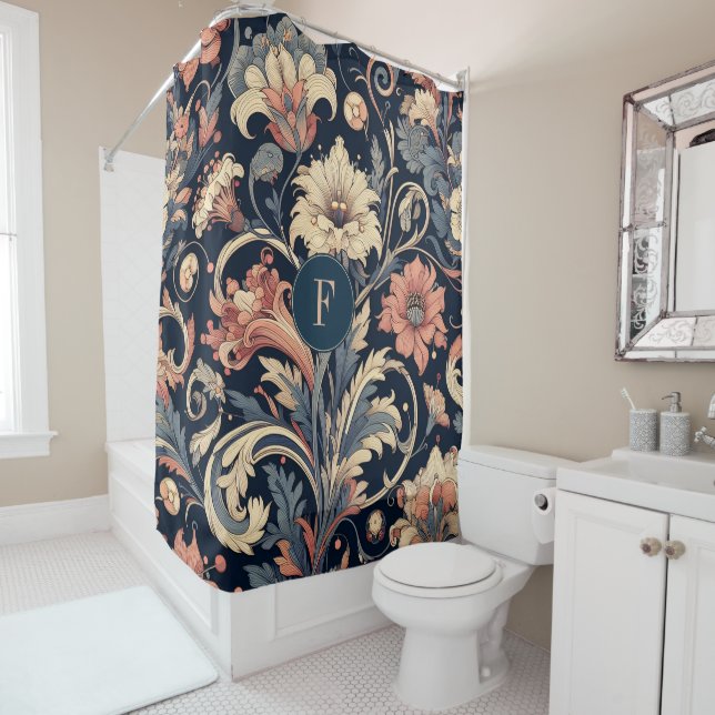 Navy blue floral (In Situ)
