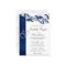 Navy Blue Floral Design Wedding Invitation
