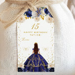 Navy Blue Floral Princess Happy Birthday Gift Tags<br><div class="desc">This elegant and glamourous birthday gift tag can be personalized with a name or title such as daughter, granddaughter, niece, friend etc. The design features a beautiful princess with dark hair in a tiara and navy blue ball gown. The text combines handwritten script and modern sans serif fonts for a...</div>