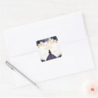 Navy Blue Floral Princess Quinceañera