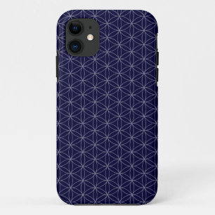 Navy Blue Flower of Life iPhone 11 Case