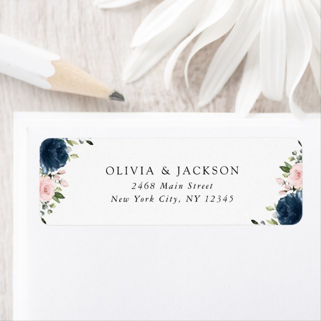 Navy Blue Flowers, Pink Flowers, Floral Wedding (Insitu)