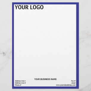 Navy Blue Frame Generic Adaptable Letterhead