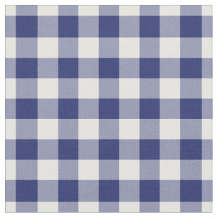 Navy Blue Gingham 1/2" Squares Fabric