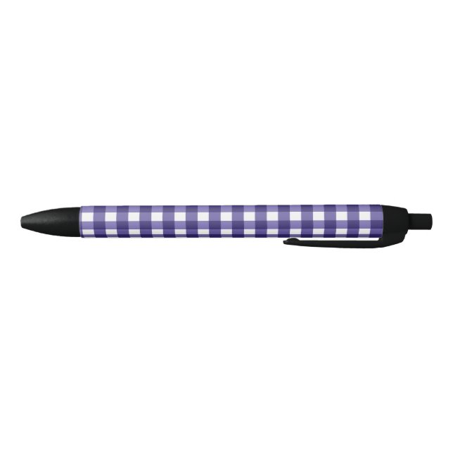 Navy blue gingham black ink pen (Bottom)