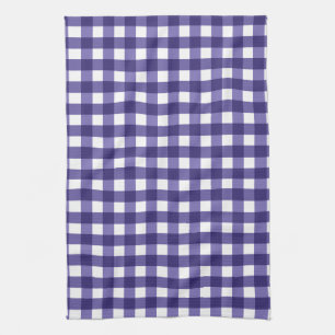 Navy blue gingham kitchen towel