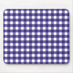 Navy blue gingham mouse pad