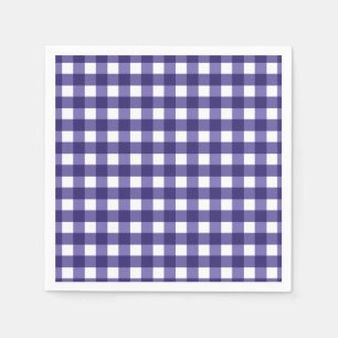 Navy blue gingham napkin