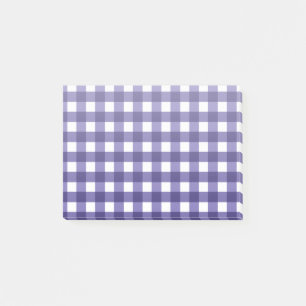 Navy blue gingham post-it notes