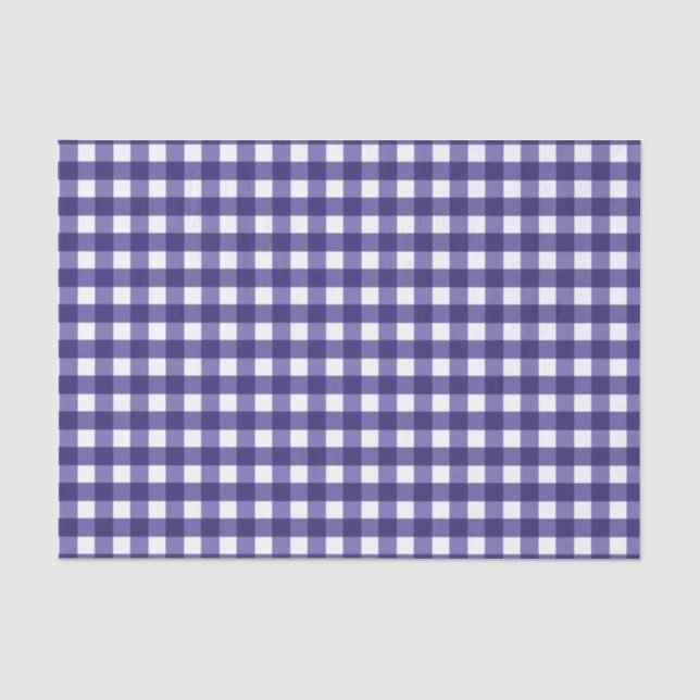 Navy blue gingham tissue paper (Front)