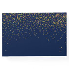 Navy Blue & Glam Gold Confetti Wedding