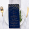 Navy Blue & Glam Gold Confetti Wedding Menu
