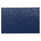 Navy Blue & Glam Silver Confetti Wedding