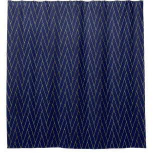Navy Blue & Gold Abstract Geometric Pattern Luxury