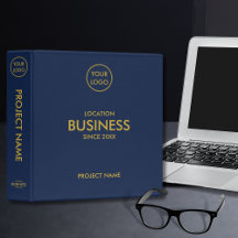 Navy Blue Gold Add Logo Simple Modern Business