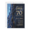 Navy Blue Gold Agate Surprise 70th Birthday