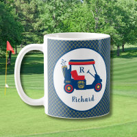 Navy Blue Gold and Red Golf Personalized