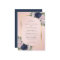 Navy Blue Gold Blush Pink Floral Wedding