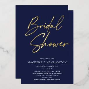 Navy Blue Gold Bridal Shower