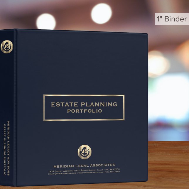 Navy Blue Gold Estate Planning Binder (Creator Uploaded)
