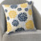 Navy Blue Gold  Flower Pattern