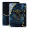 Navy Blue & Gold Foil Birthday Party Invitation