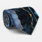Navy Blue Gold Marble Neck Tie