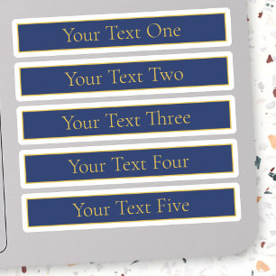 Navy Blue & Gold Name Surname or Business