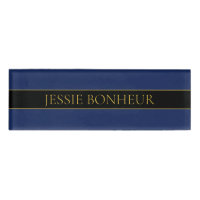 Navy Blue & Gold Name Surname or Business
