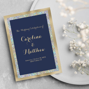 Navy blue gold silver holographic glitter Program