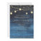 Navy Blue Gold String Lights Rehearsal Dinner