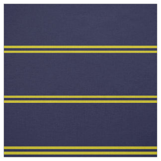 Navy blue, gold striped design fabric
