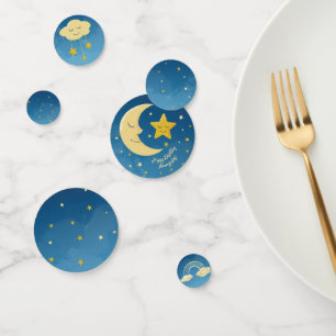 Navy Blue Gold Twinkle Little Star Table Confetti