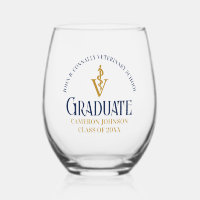 Navy Blue Gold Veterinary School Graduation Custom