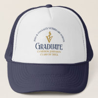 Navy Blue Gold Veterinary School Graduation Custom