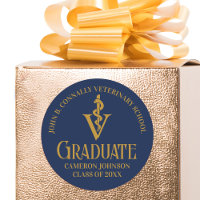 Navy Blue Gold Veterinary School Graduation Party