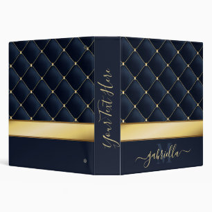 Navy Blue Golden Binder