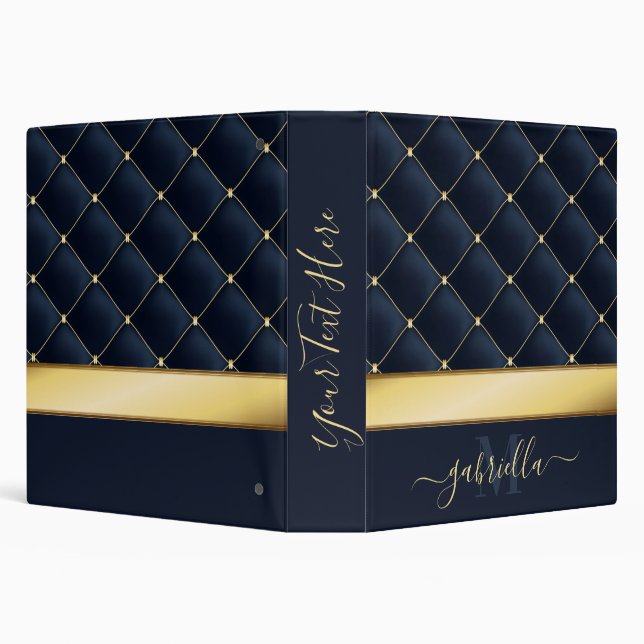 Navy Blue Golden  Binder (Background)
