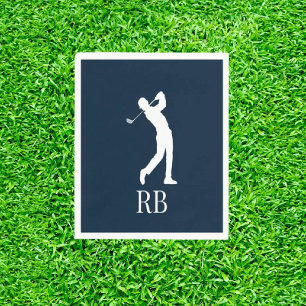 navy Blue Golf  Napkin