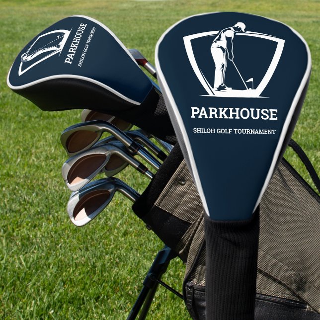 Navy Blue Golfers Name Tournament Golf Head Cover (Creator Uploaded)