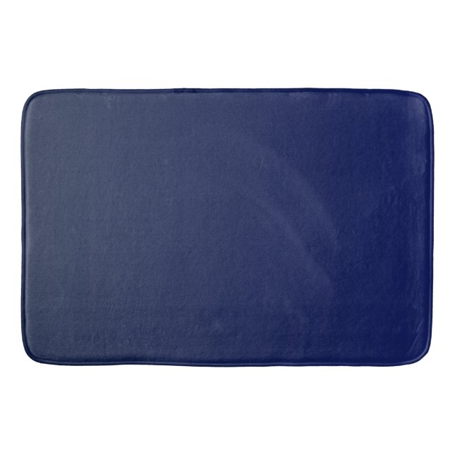 Navy Blue Gradient Deep Blue Bath Mat (Front)