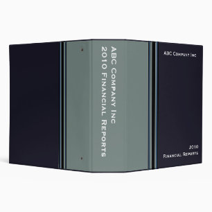 navy blue grey business binder
