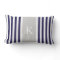 Navy Blue Grey Stripes Monogram