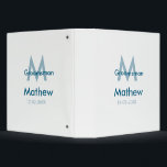 Navy blue groomsman name letter date masculine per binder<br><div class="desc">design</div>